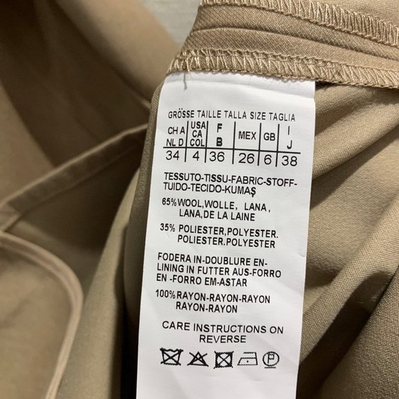 Maxmara Double-Breasted Belted Wool Blend Trench Coat Dress with Notched Collar - Picture 8 of 9